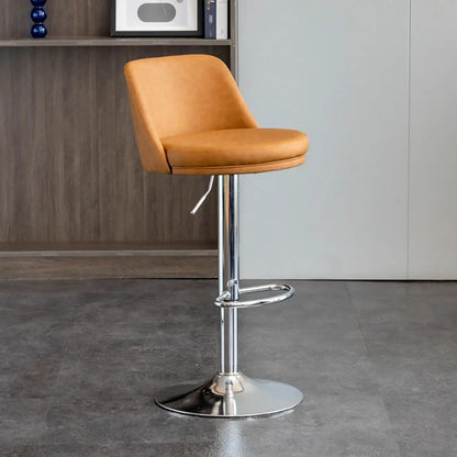 Tabourets de bar modernes pivotants en cuir réglables