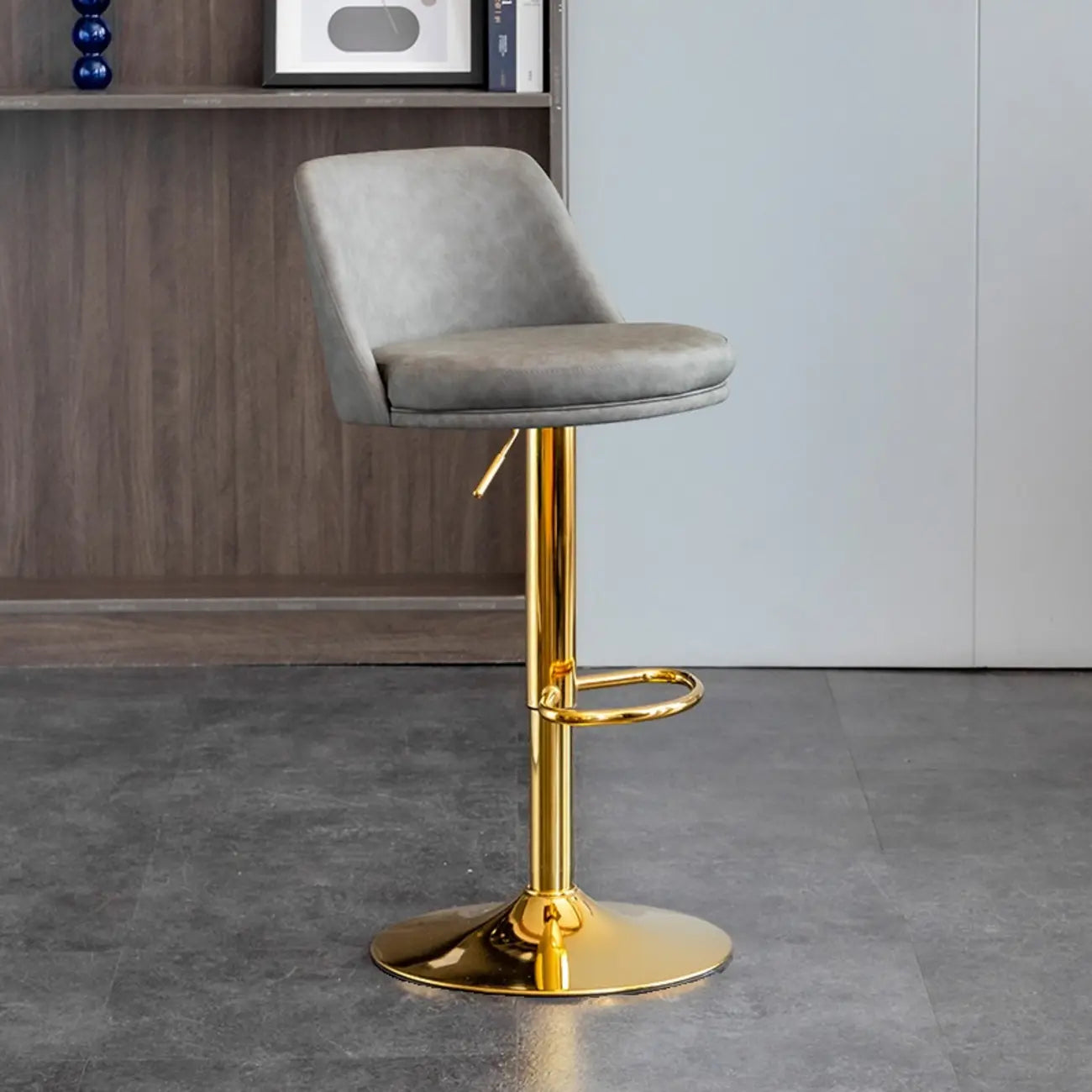 Tabourets de bar modernes pivotants en cuir réglables