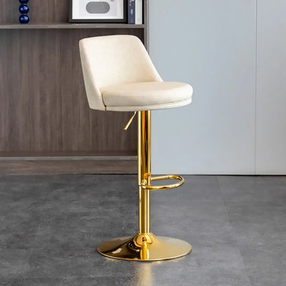 Tabourets de bar modernes pivotants en cuir réglables