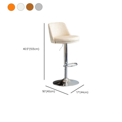 Tabourets de bar modernes pivotants en cuir réglables