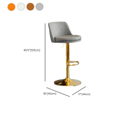 Tabourets de bar modernes pivotants en cuir réglables