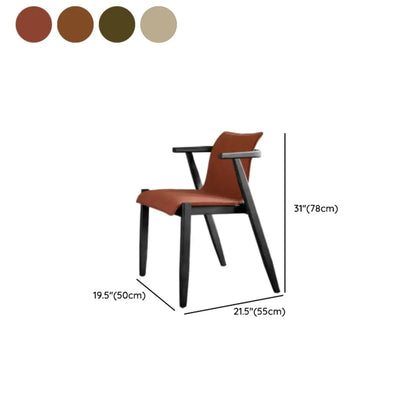 Fauteuil en chêne et similicuir style Mid-Century