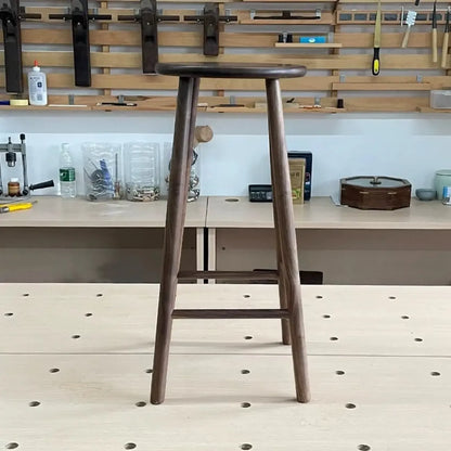 Tabourets de bar modernes en bois avec repose-pieds et dossier inclinable