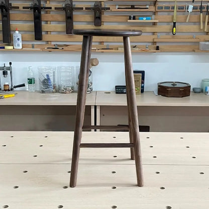 Tabourets de bar modernes en bois avec repose-pieds et dossier inclinable