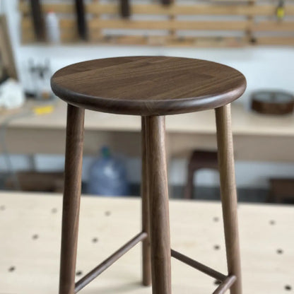 Tabourets de bar modernes en bois avec repose-pieds et dossier inclinable