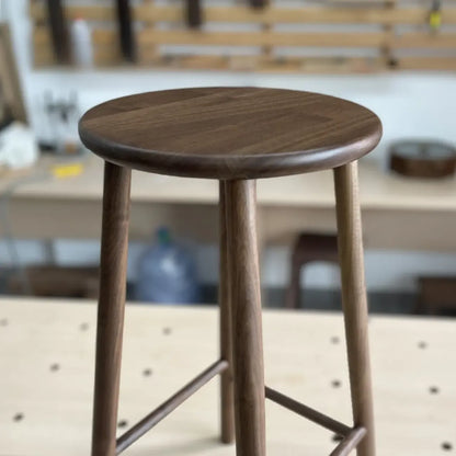 Tabourets de bar modernes en bois avec repose-pieds et dossier inclinable