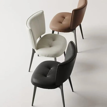 Chaises de salle à manger capitonnées à dossier incurvé, style urbain chic
