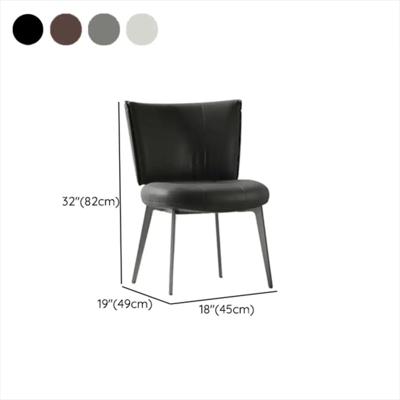Chaises de salle à manger capitonnées à dossier incurvé, style urbain chic