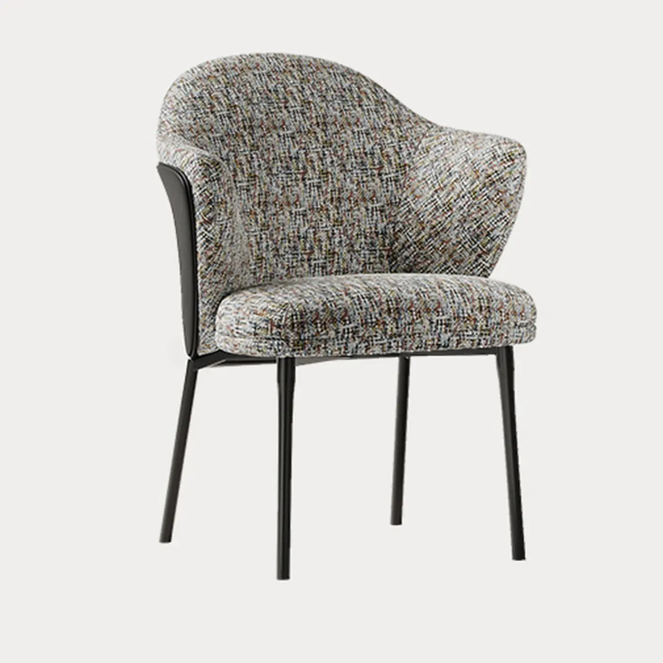 Fauteuils modernes à dossier bas rembourrés en coton et lin