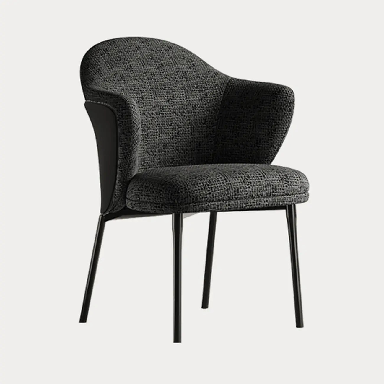 Fauteuils modernes à dossier bas rembourrés en coton et lin