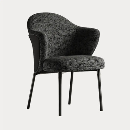Fauteuils modernes à dossier bas rembourrés en coton et lin