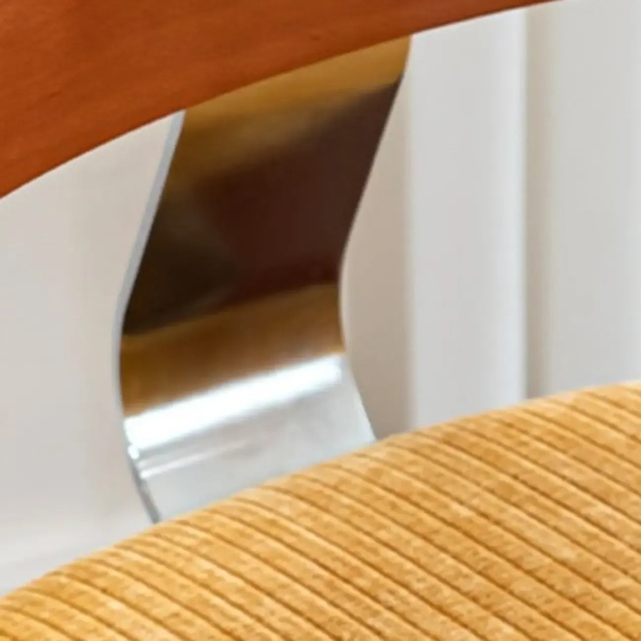 Chaise de salle à manger en bois sans accoudoirs, rembourrée, de style moderne du milieu du siècle