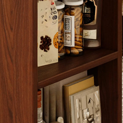 Table d'appoint pliante en bois avec plateau ouvert et roulettes