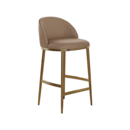 Tabourets de bar en cuir style Mid-Century Modern, hauteur comptoir