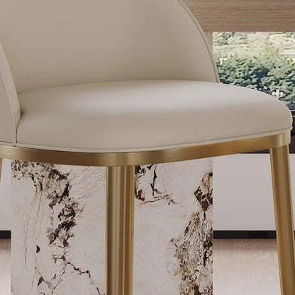 Tabourets de bar en cuir style Mid-Century Modern, hauteur comptoir