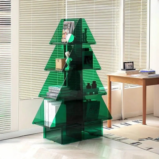 Bibliothèque verticale élégante en acrylique artistique