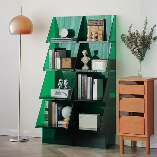 Bibliothèque verticale élégante en acrylique artistique