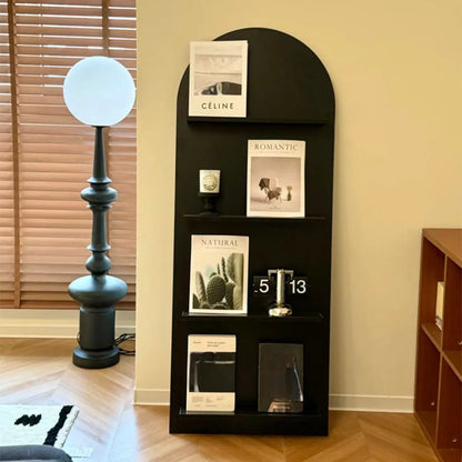 Bibliothèque verticale moderne en bois stratifié, petite vitrine