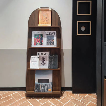 Bibliothèque verticale moderne en bois stratifié, petite vitrine
