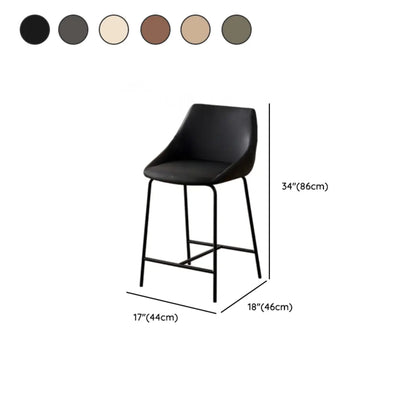 Tabourets de bar modernes en cuir réglables au comptoir