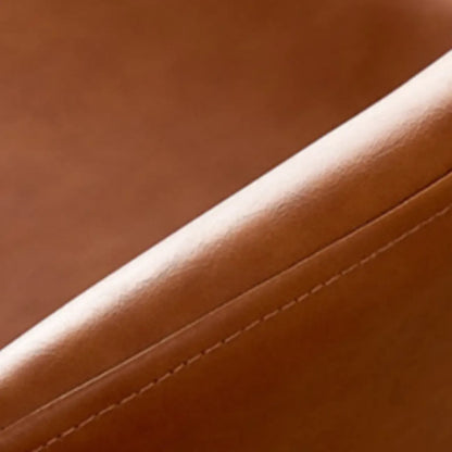 Tabourets de bar baquets en cuir de style moderne du milieu du siècle avec dossier bas