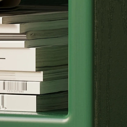 Bibliothèque verticale à 5 niveaux en bois d'hévéa avec roulettes