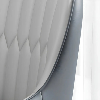 Chaise de salle à manger moderne en cuir avec accoudoirs