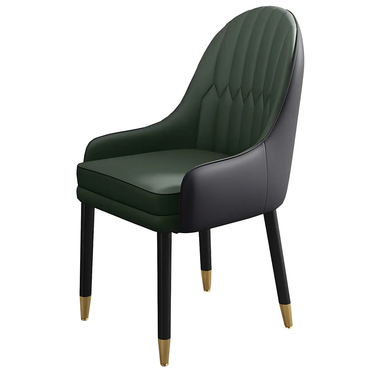 Chaise de salle à manger moderne en cuir avec accoudoirs