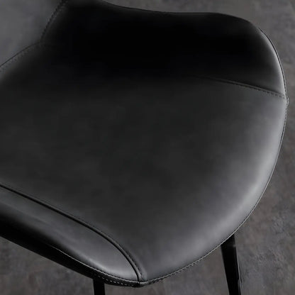 Ensemble de 2 chaises de salle à manger de style industriel moderne avec revêtement en cuir