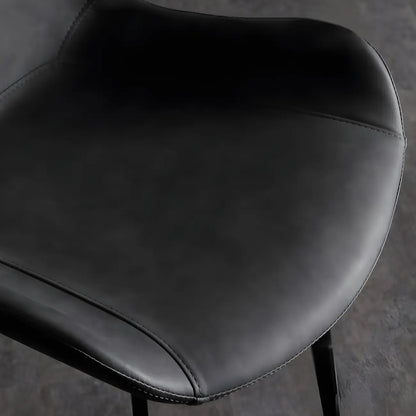 Ensemble de 2 chaises de salle à manger de style industriel moderne avec revêtement en cuir