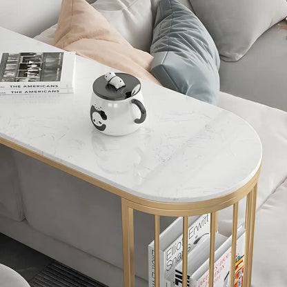 Tables de bar avec porte-bouteilles en fer imitation marbre doré glamour