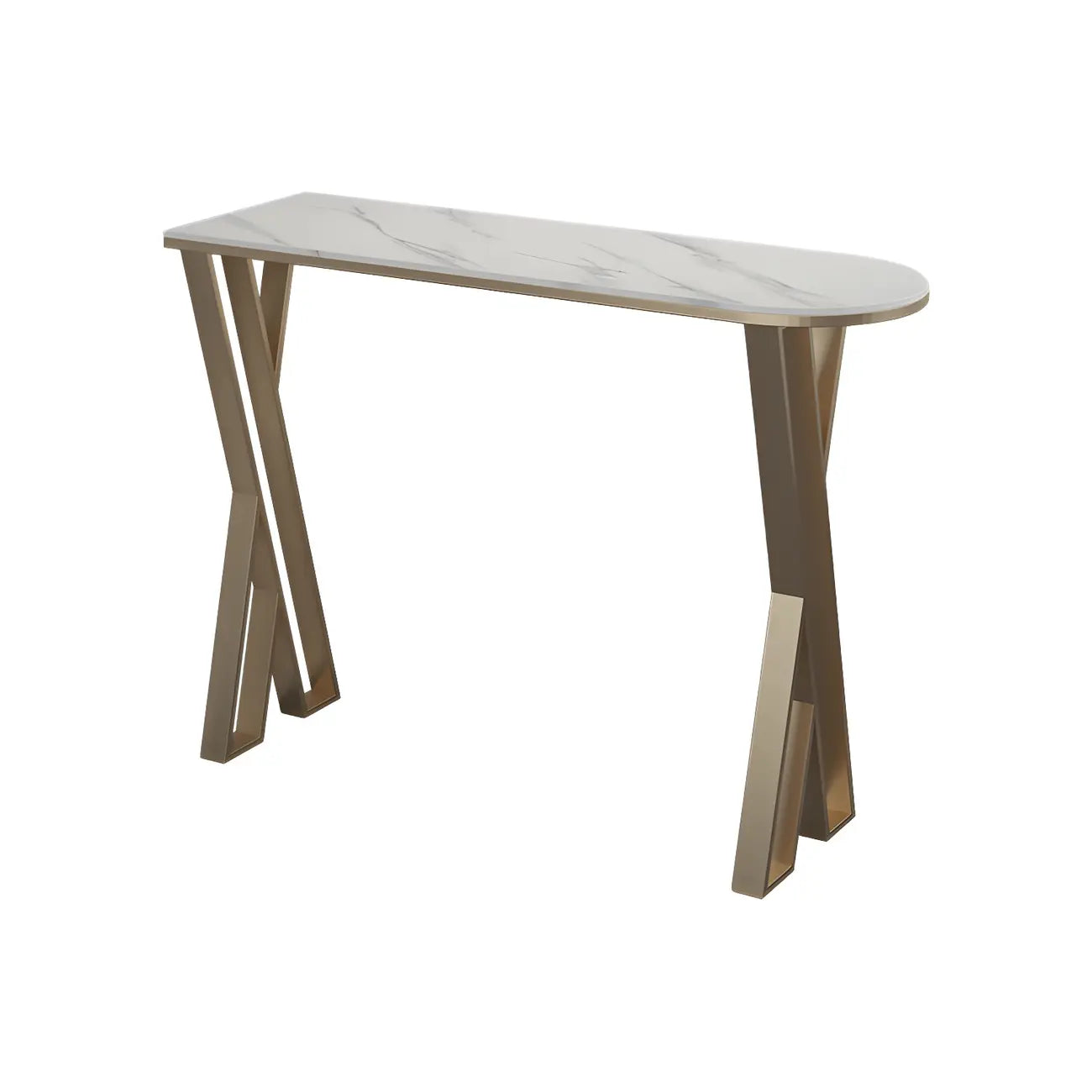 Tables de bar glamour en pierre blanche, fer et métal doré, forme libre, pour la cuisine
