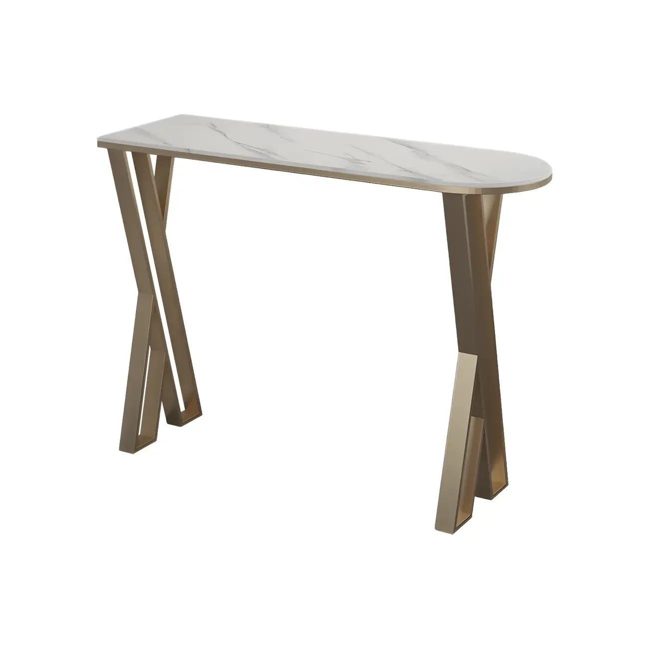 Tables de bar glamour en pierre blanche, fer et métal doré, forme libre, pour la cuisine