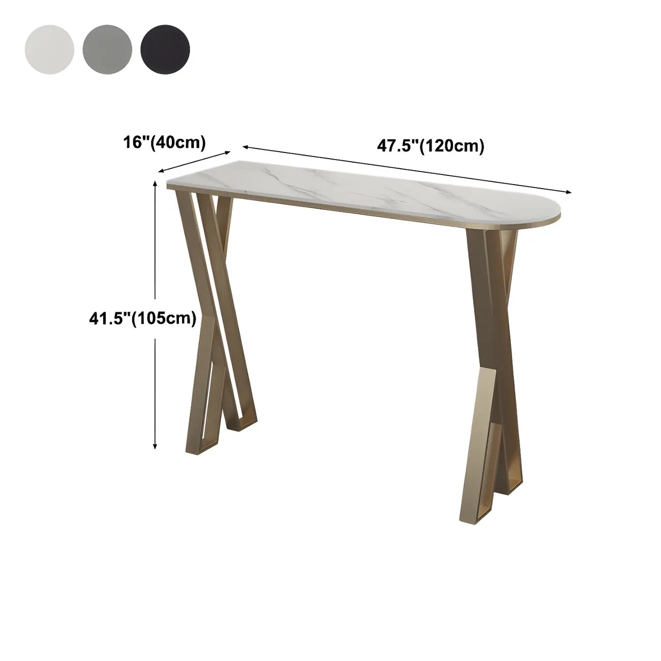 Tables de bar glamour en pierre blanche, fer et métal doré, forme libre, pour la cuisine