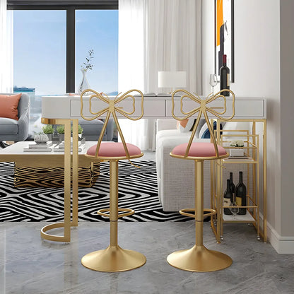Tables de bar de rangement Glam White Free Form en fer doré