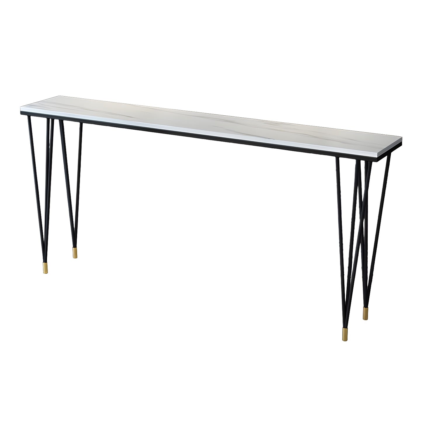 Tables de bar élégantes avec plateau en faux marbre noir