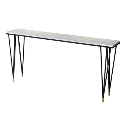 Tables de bar élégantes avec plateau en faux marbre noir