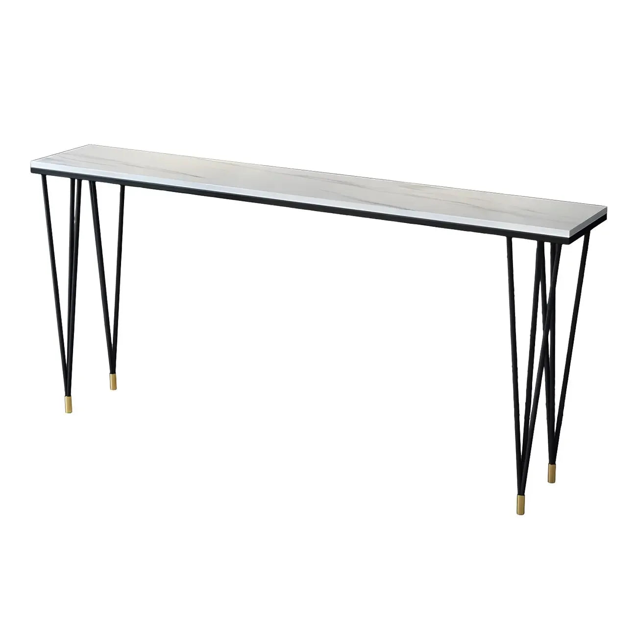 Tables de bar élégantes avec plateau en faux marbre noir
