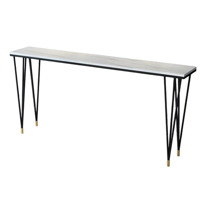 Tables de bar élégantes avec plateau en faux marbre noir