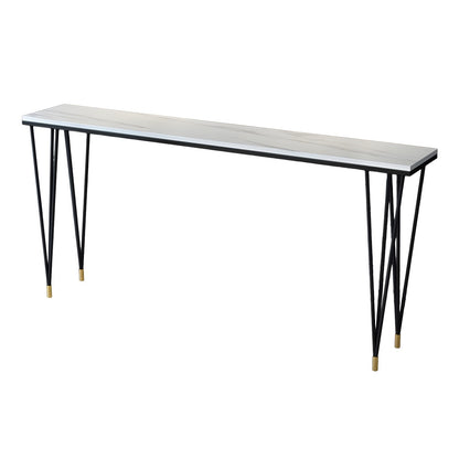 Tables de bar élégantes avec plateau en faux marbre noir