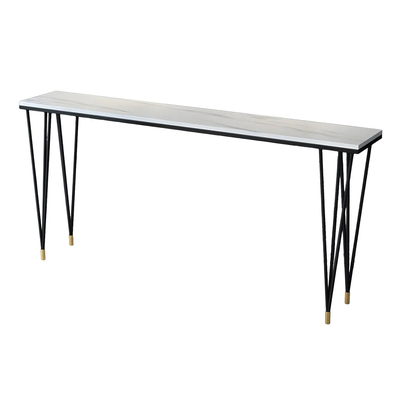Tables de bar élégantes avec plateau en faux marbre noir