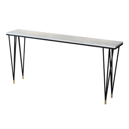 Tables de bar élégantes avec plateau en faux marbre noir