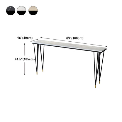 Tables de bar élégantes avec plateau en faux marbre noir