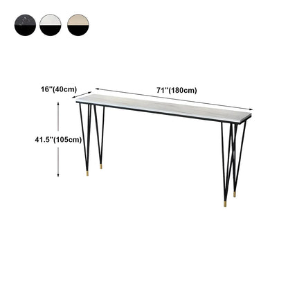 Tables de bar élégantes avec plateau en faux marbre noir