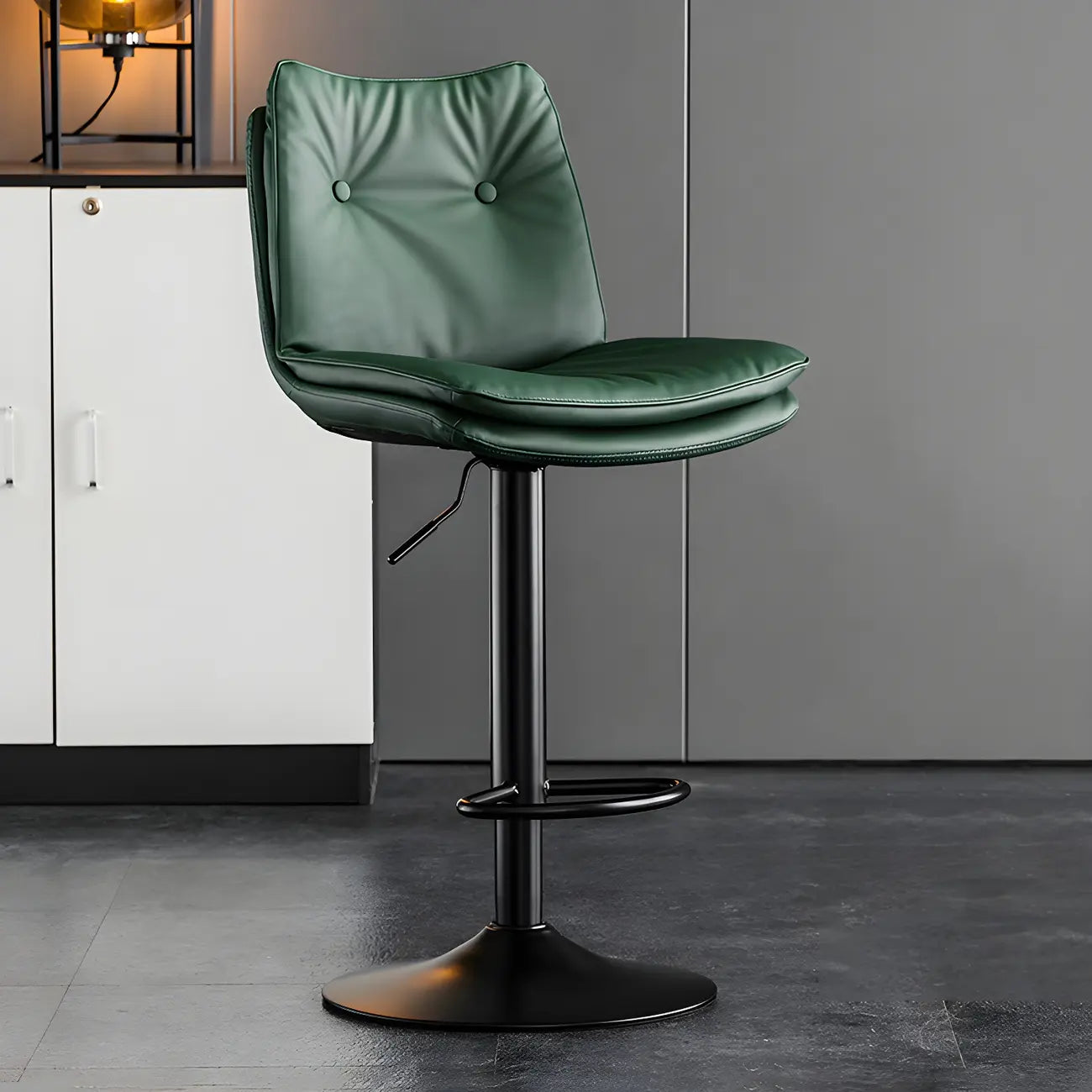 Tabourets de bar pivotants en cuir réglables modernes