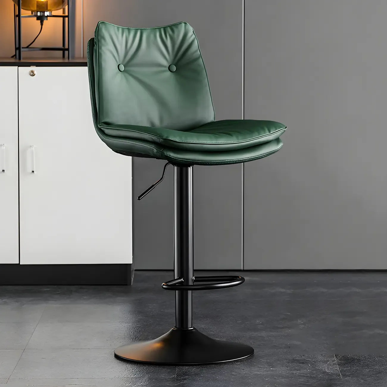 Tabourets de bar pivotants en cuir réglables modernes