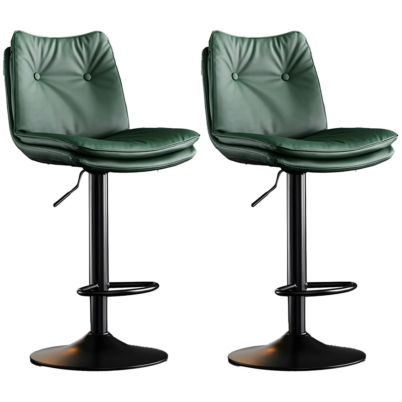 Tabourets de bar pivotants en cuir réglables modernes
