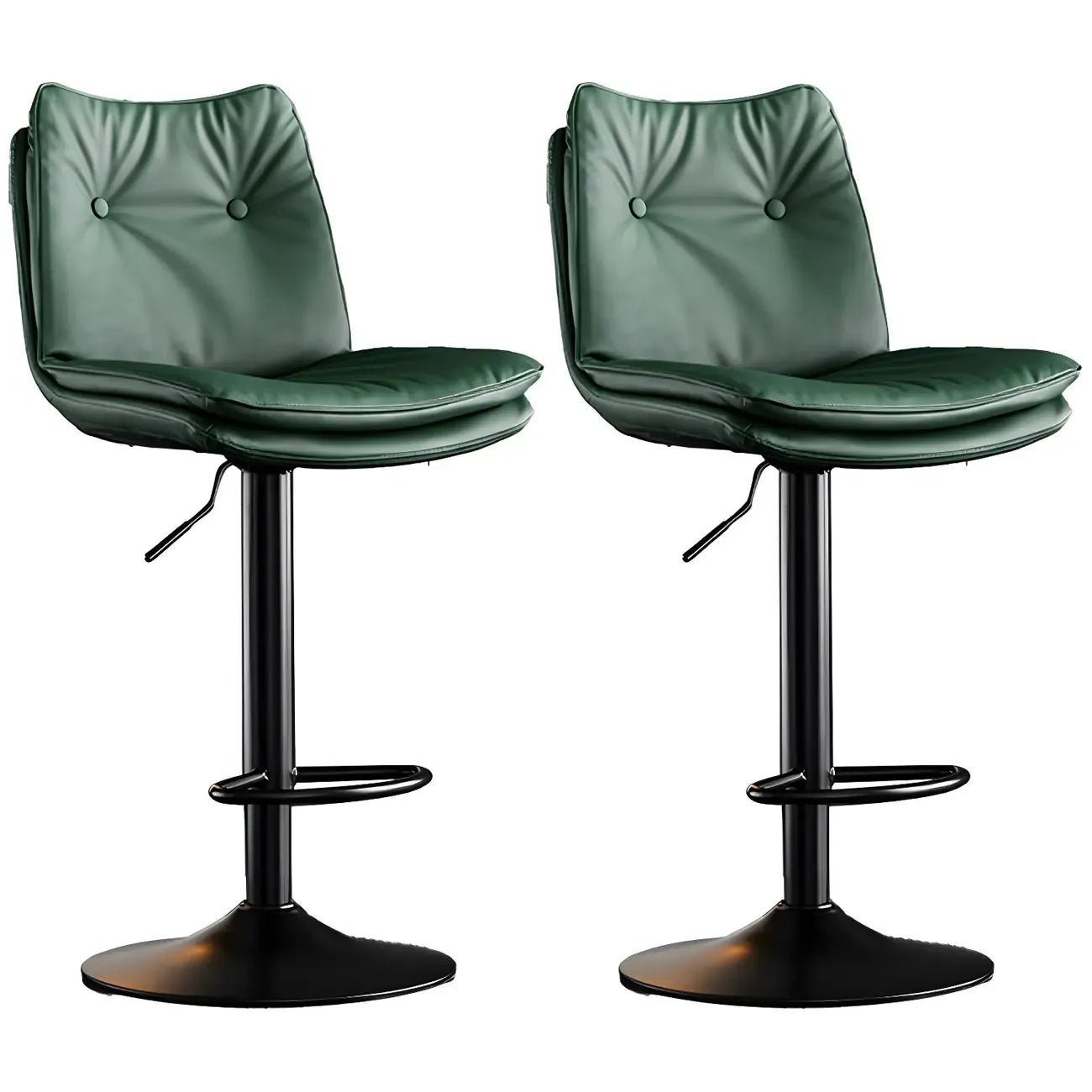 Tabourets de bar pivotants en cuir réglables modernes