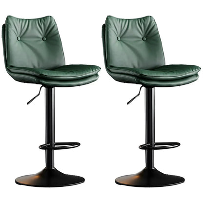 Tabourets de bar pivotants en cuir réglables modernes