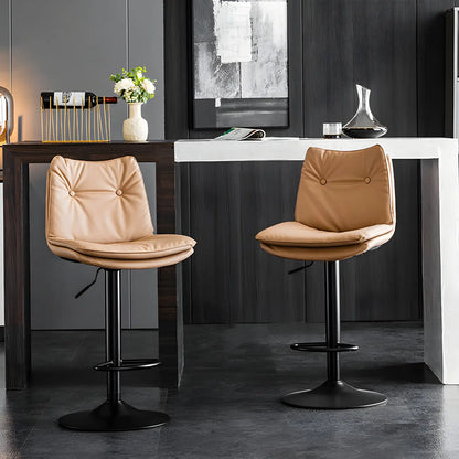 Tabourets de bar pivotants en cuir réglables modernes